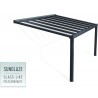 Pergola adossée Stockholm 3.5x5.15m aluminium Gris anthracite et toit transparent Canopia