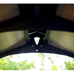 Refugio para barbacoa Austin de aluminio gris antracita de 1,8 x 2,4 m con techo de dosel