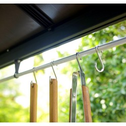 Abri de barbecue Austin 1.8x2.4m aluminium Gris anthracite avec toit Canopia