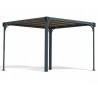Pergola Milano 3x3m aluminium gris et polycarbonate Canopia