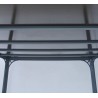 Pergola Milano 3x3m aluminium gris et polycarbonate Canopia