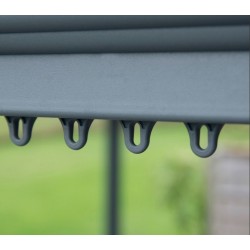Pergola Milano 3x3m aluminium gris et polycarbonate Canopia