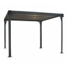 Pergola Milano 3x3m aluminium gris et polycarbonate Canopia