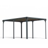 Pergola Milano 3x4.3m aluminium gris et polycarbonate Canopia