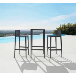 Lotto 1 tavolo alto con 2 sgabelli alti Vondom Spritz bianco