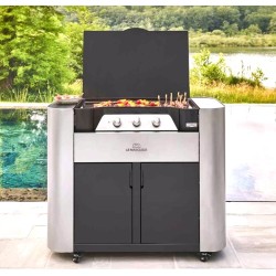 Plancha gaz sur chariot Le Marquier Exclusive 375 XL DUO