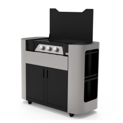 Plancha gaz sur chariot Le Marquier Exclusive 375 XL DUO