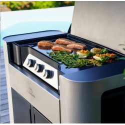 Plancha gaz sur chariot Le Marquier Exclusive 375 XL DUO