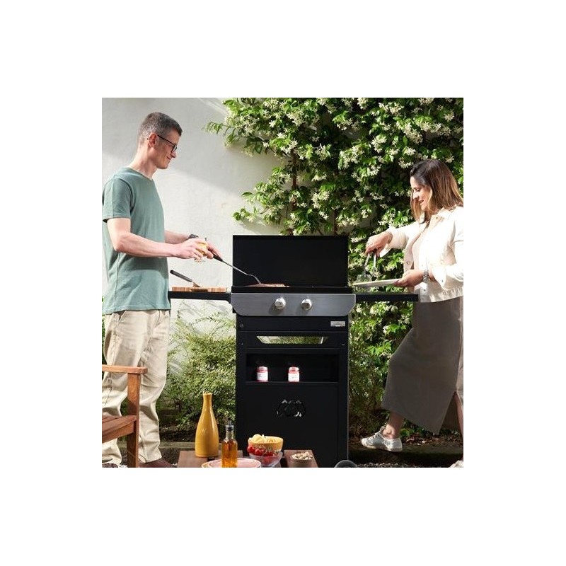 Plancha a Gas su Carrello Originale DUO 260 Le Marquier Plancha a Gas su Carrello Originale DUO 260 Le Marquier