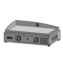 Stainless steel gas plancha 260 Le Marquier