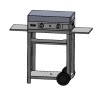 Plancha Inox Gaz avec Chariot et couvercle Inox Le Marquier