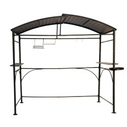 Dallas Grill Shelter, 2,6x 1.50m aus anthrazitgrauem Aluminium