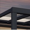 Stockholm Aluminium Lean- 3.4x7.3m Pergola Anthracite Grey with Canopia Transparent Roof
