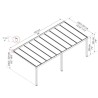 Stockholm Aluminium Lean- 3.4x7.3m Pergola Anthracite Grey with Canopia Transparent Roof
