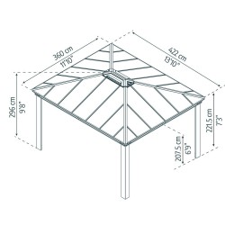 Garden Arbor Dallas 3.6X4.3 Canopia