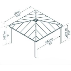 Jardín Arbor Dallas 4.2X4.2 Canopia