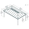 Cenador de jardín Dallas 3.6X6 Canopia
