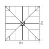 Ledro 3X3 Cenador de jardín cerrado Estructura de aluminio gris y paneles transparentes