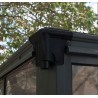 Tonnelle de jardin fermée Ledro 3.6X3.6 Transparent et Aluminium Canopia