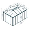 Ledro 4.3X3 Transparent and Aluminium Canopia Enclosed Garden Gazebo