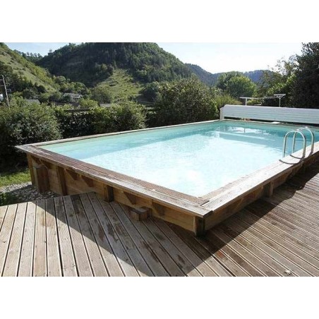 Piscina Madera Sunwater 550x300 H140cm Blue Liner Ubbink