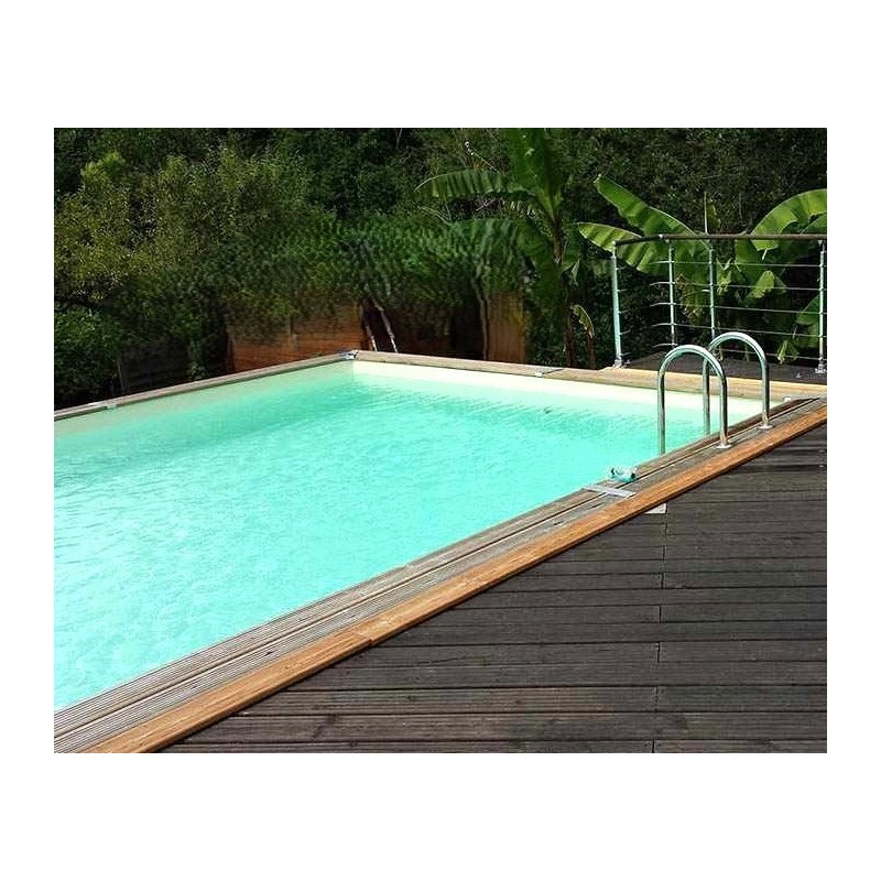 Piscina in legno caraibico 550x300 h140cm fodera beige Ubbink Piscina in legno caraibico 550x300 h140cm fodera beige Ubbink