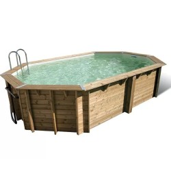 Wooden Swimming Pool Ubbink Caribbean 485x335 H120 Liner blue