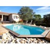 Piscina de madeira Ubbink Caribe 500x350 H130 Liner azul