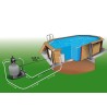 Piscina de madeira Ubbink Caribe 500x350 H130 Liner azul