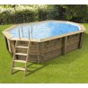 Piscina de madeira Ubbink Caribe 500x350 H130 Liner azul