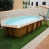 Piscina de madeira Ubbink Caribe 500x350 H130 Liner azul