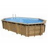 Piscina Legno Ubbink Caraibi 820x470 H130 Liner blu
