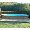 Swimming Pool Wood Ubbink Caribbean 820x470 H130 Liner blue