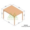 Tetto a pergola con doghe in legno Strasburgo 4x3m 12m2