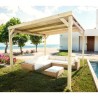 Pergola covered with solid wood roof Dijon 3x3m 9m2