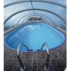 Trend Standard 6.5x10.6x2.10m Cubierta de piscina alta telescópica Abrilios