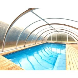 Cobertura de piscina alta telescópica Trend Standard 6.5x10.6x2.10m Abrilios
