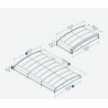 Abri de Piscine téléscopique Majorca plat pour piscine 6x4m