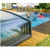Flat Majorca Telescopic Pool Enclosure for 8x4m Pool