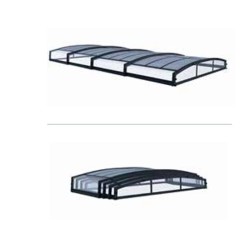 Flat Majorca Telescopic Pool Enclosure for 8x4m Pool