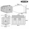 Cabina Lifetime 207 x 228 x 354 cm Cinzento