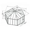 Garda 6X5.2 Gazebo de Jardim Fechado com Canopia Transparente e Alumínio