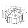 Garda 6X5.2 Transparenter Gartenpavillon aus Aluminium mit Überdachung
