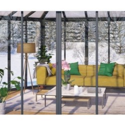 Garda 6X5.2 Transparenter Gartenpavillon aus Aluminium mit Überdachung