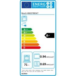 Herd BOSCH HBG578EW7 3600 W 71 L