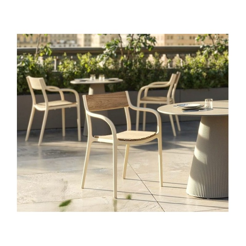 Madison Wood Cream Chair Vondom Madison Wood Cream Chair Vondom