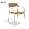 Cadeira Madison Wood Cream Vondom