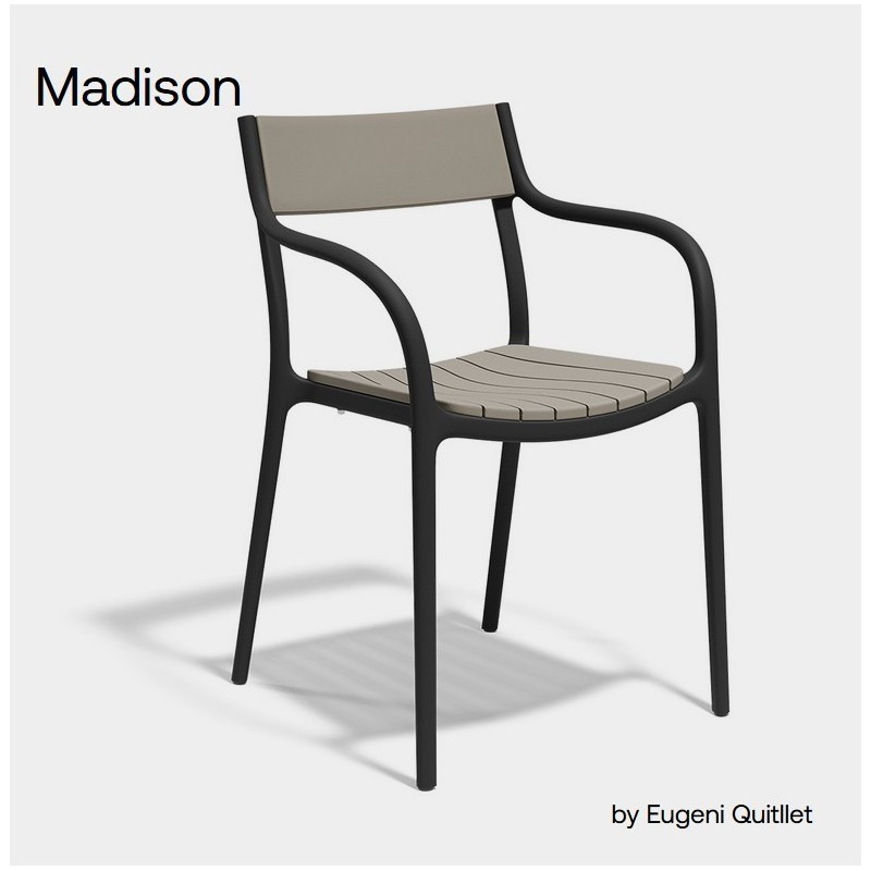 Cadeira Madison Slats Black Tortora Vondom