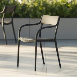 Chaise Madison Slats Noir Tortora Vondom