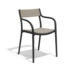 Chaise Madison Slats Noir Tortora Vondom